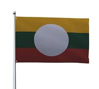 Effet Tricot Du Drapeau De L'État Shan Avec Œillets Drapeaux Décoratif Drôle Drapeaux De Jardin Décoration Pour Patio Intérieure Balcon 90X150Cm