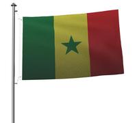 Effet Tricot Du Drapeau Du Sénégal Avec Œillets Drapeaux Décoratif Drôle Garden Flag Décoration Pour Pelouse Intérieure Patio 90X150Cm