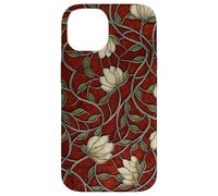 Effet vitrail Rouge Gothique mosaïque Florale foncé académie Coque pour iPhone 14