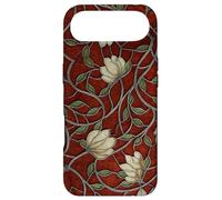 Effet vitrail Rouge Gothique mosaïque Florale foncé académie Coque pour iPhone Air