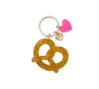 Effet Wow - Porte-Clés Bretzel Original en Métal - Accessoire Rigolo et Gourmand pour Clés, Sac à Main, Cadeau Insolite pour Fans de Bretzels et Spécialités Alsaciennes