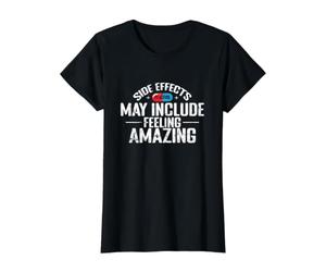 Effets Secondaires Sensation Incroyable Placebo T-Shirt Graphique avec Valeur, Femme, Noir, L