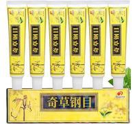 (Efficace et sûr) Lot de 6 crème aux herbes chinoises, Crèmes hydratantes naturelles pour l'eczéma et le psoriasis, crème de soin anti-démangeaisons, usage externe uniquement (15g*6)