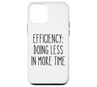 Efficacité Moins Plus Drôle Gestion du Temps Procrastinateur Coque pour iPhone 12 Mini