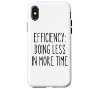 Efficacité Moins Plus Drôle Gestion du Temps Procrastinateur Coque pour iPhone X/XS