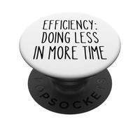 Efficacité Moins Plus Drôle Gestion du Temps Procrastinateur PopSockets PopGrip Adhésif
