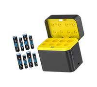 Efficiency LiBattery Station de chargement pour 4 cellules 2 A 4 piles 3 A avec couvercle Indicateurs LED Batterie Hub de charge Appareil compatible