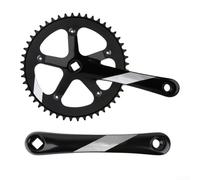 Efficient 130BCD Pédalier avec plateau simple 48T et manivelle de 170 mm pour cyclistes (Noir)