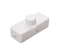 Efficient Variateur d'intensité en ligne 220 240 V avec réglage rotatif de la luminosité contrôlé par l'utilisateur (blanc)