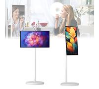 Efficieran Smart Display Android 13 sur roulettes 21,5 Pouces - Téléviseur Intelligent Portable avec écran Tactile sans Fil Et Batterie Rechargeable Longue Durée(8+128GB)