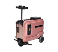 Efficieran Valise Électrique Rideable 20 Pouces Cabine avec LED, Batterie Amovible Conforme TSA, Porte-Gobelet et Port USB pour Voyage À L’Aéroport(Pink)