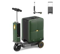 Efficieran Valise Motorisée Scooter 3-in-1 avec Batterie Amovible, Port USB Et 120KG Load Capacity, Bagage Cabine Intelligent pour Confort Aéroportuaire Et Déplacements Quotidiens(Green)