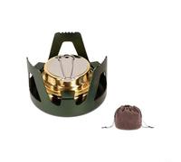 EffiFish 1 ensemble de réchaud de camping ultraléger, portable pour mini brûleur avec poignée pliable pour la randonnée, la randonnée et la cuisine (vert)