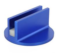 EffiFish 1 grand adaptateur de rail de cadre de soudure à fente avec base magnétique, billette d'aluminium pour un levage sécurisé du véhicule sur les soudures de presse, bleu