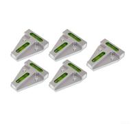 EffiFish 5 pièces en forme de T pour mini plate-forme de niveau, alliage d'aluminium de haute précision avec dos magnétique puissant, double bulle pour camping-car, meubles et ateliers, argenté