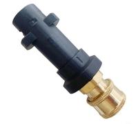 EffiFish Adaptateur de nettoyeur haute pression à connexion rapide de 6,35 mm pour Karcher K2-K7, raccord en aluminium robuste pour nettoyage de voiture et terrasse, noir (filetage plastique)