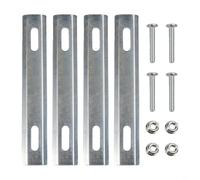 EffiFish Adaptateur de support de panier de vélo en acier pour vélo électrique, vélo électrique, scooter et vélo pliant, support de porte-bagages arrière, noir (argent)