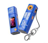 EffiFish Appareil photo numérique HD 2,4 K avec objectif rotatif à 230°, style rouge à lèvres compact pour caméscope pour étudiants, vlogging, voyage, gris (bleu)