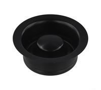 EffiFish Bouchon d'évier de cuisine en acier inoxydable de 114 mm, avec joint en caoutchouc, 04 bride de vidange pour ouverture d'élimination des ordures 88-95 mm, noir