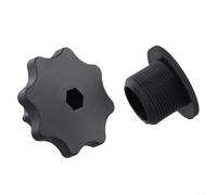EffiFish Boulon de manivelle de vélo de 18 mm pour systèmes HollowTech avec outil assorti, vis hexagonale en nylon pour fixation sécurisée du bras de manivelle, noir