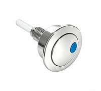 EffiFish Bouton poussoir de chasse d'eau ABS pour Siamp pour Optima 49 | Finition chromée ou bleue, style minimaliste moderne, complète divers décors, facile à nettoyer