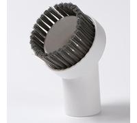 EffiFish Brosse à épousseter ronde 32 mm pour aspirateur avec poils en crin de cheval Noir/blanc (blanc)