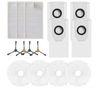 EffiFish Brosse rouleau de nettoyage, kit d'aspirateur pour Midea V12, brosses latérales, filtres, serpillères, sacs à poussière compatibles avec Eureka J12 Ultra Set