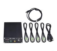 EffiFish Câble connecteur radio U5 Link, avec interface d'alimentation DIN8-DIN8, puce USB FT-232RL, pour ICOM IC-707/725/746/756/7600/7800 pour station de radio amateur (13-8)