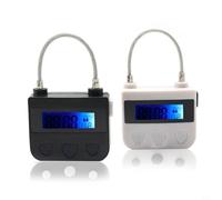 EffiFish Cadenas à minuterie numérique, rechargeable par USB, verrouillage électronique de sécurité avec affichage LED pour la gestion quotidienne du temps et le stockage (blanc)
