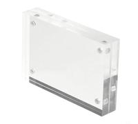 EffiFish Cadre photo magnétique en acrylique transparent, 8 + 8 mm d'épaisseur, affichage autonome pour photos, affiches et bureau, décoration murale (4 x 6 cm)