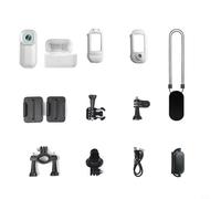 EffiFish Caméra d'action 4K avec étui de charge, caméra POV portable pour le cyclisme, caméra corporelle ultra grand angle, caméra d'aventure légère en plein air (blanc)