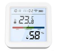 EffiFish Capteur de température et d'humidité pour Tuya Smart-Life Hygromètre Thermomètre avec rétroéclairage pour Alexa (WiFi)