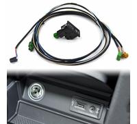 EffiFish CarPlay Media USB AUX Switch 5Q0035726E, pour Golf 7 MK7 pour Passat B8, prise de rechange en plastique et métal pour connectivité audio de voiture (un ensemble)