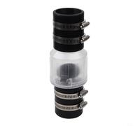 EffiFish Clapet anti-retour silencieux avec colliers de serrage en acier pour système de drainage et prévention du refoulement 3,8 cm
