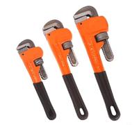 EffiFish Clé à tuyau, clé droite robuste pour plomberie et climatisation, écrou moleté à réglage rapide, poignée avec revêtement en PVC souple, construction en acier au carbone 45# de 20,3 à 35,6 cm