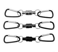 EffiFish Clip de pêche magnétique, boucle en alliage d'aluminium robuste avec anneau en acier inoxydable, large gamme de maintien magnétique pour matériel de pêche et de camping