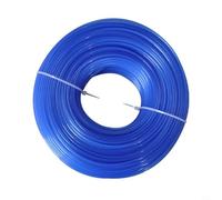 EffiFish Corde de coupe ronde de 100 m x 2,4 mm pour tondeuse à gazon, fil de débroussailleuse en bleu, vert, orange pour un désherbage efficace (bleu)