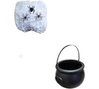 EffiFish Ensemble Chaudron Sorcière LED 4 Couleurs pour Déco Halloween(C - Large Size)