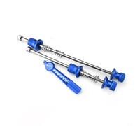 EffiFish Ensemble de brochettes antivol à dégagement rapide pour moyeu avant et arrière de vélo de montagne, axe de roue avant et arrière avec outil à clé (bleu)