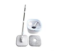 EffiFish Ensemble serpillère rotative et seau avec fonction de pression à la main, outils de nettoyage de sol compatibles pour le nettoyage de la maison