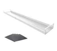 EffiFish Étagère magnétique extensible en acier au carbone pour épices et huile, étagère réglable de 40,6 à 76,2 cm avec aimants puissants (blanc)