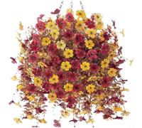 EffiFish Eucalyptus artificiel et marguerite violette en soie, pour décoration de mariage, décoration d'intérieur, arrangement floral réaliste en plastique 30 x 15 x 8 cm (B)