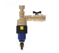 EffiFish Filtre magnétique pour chaudière DN20 1,9 cm, laiton et plastique technique avec maille en acier inoxydable pour systèmes de chauffage au sol et chaudières murales pour enlever les boues et