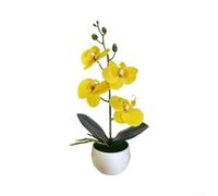 EffiFish Fleurs artificielles en pot pour décoration de maison, bureau | En plastique durable, fleurs multicolores, taille 30 x 17 cm, sans danger pour la maison, hypoallergénique