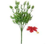 EffiFish Fleurs artificielles réalistes de lavande de 47 cm avec tiges en plastique pour décoration d'intérieur, mariage, jardin - Violet (C)
