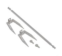 EffiFish Fourchette rotative, composant pour arbre de rôtissage pour four électrique et friteuse à air comprimé pour rôtir des lanières de poulet, brochettes en acier inoxydable (26 cm)