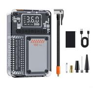 EffiFish Gonfleur d'air de voiture sans fil avec affichage numérique, compresseurs d'air portables, pompe à pneu portable 60 W, 0,2-10,3 bar/3-150 psi, 22 l/min, chargement USB-C, pour la plupart des