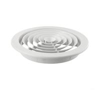 EffiFish Grille d'aération réglable pour conduit de plafond mural rond en ABS pour salle de bain, cuisine, bureau (310)
