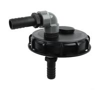 EffiFish IBC DN150 Couvercle de réservoir avec système d'aspiration d'eau pour réservoir d'eau de pluie Noir Plastique (avec tuyau)