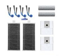 EffiFish Kit d'accessoires pour aspirateur Ecovacs pour Deebot T80 et Omni avec brosse principale, brosses latérales, filtres HEPA et chiffon de nettoyage (11 pièces)